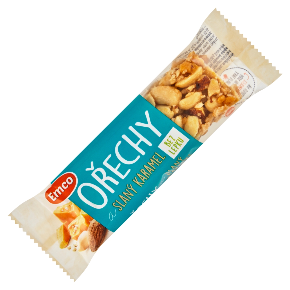 EMCO tyčinka 35g orechy slaný karamel