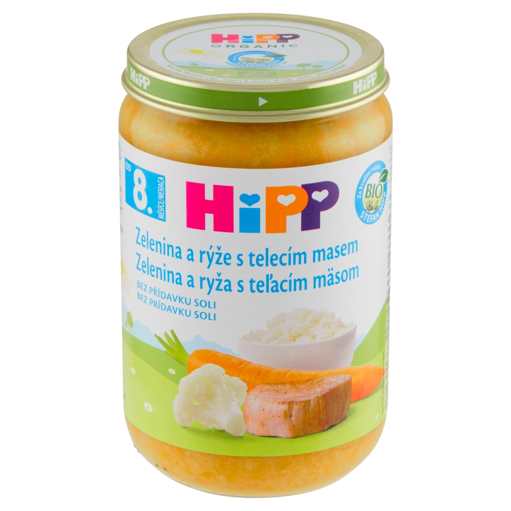 HiPP menu 220g zelenina ryže teľacie 8m+