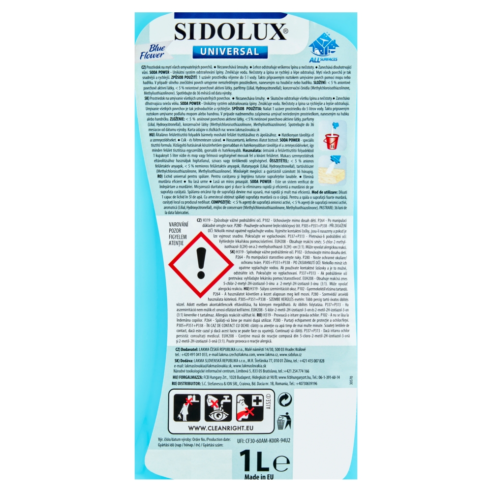 Sidolux Universal 1L Blue Flower