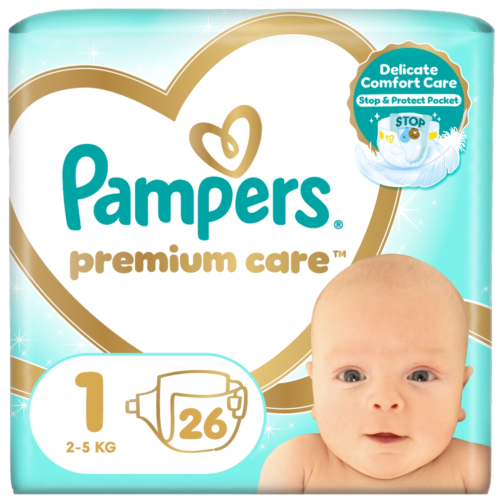 Pampers Premium Carry Pack (26ks/fol) S1