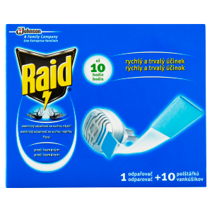 Raid odparovač + 10 vankúšikov komáre
