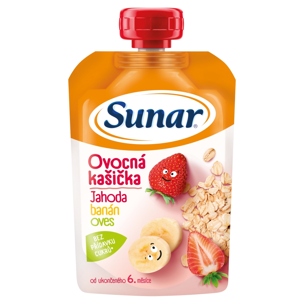 Sunar kašička 120g banán a jahoda 6m+