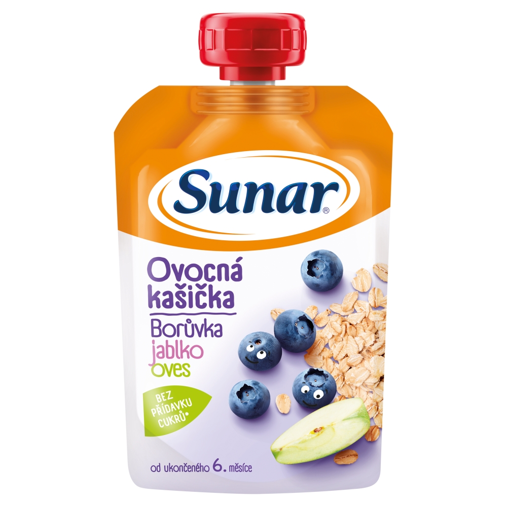 Sunar kašička 120g jablko a čučoriedka 6m+