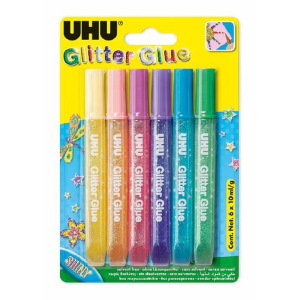 UHU Glue 6ks/bli Glitter Shiny