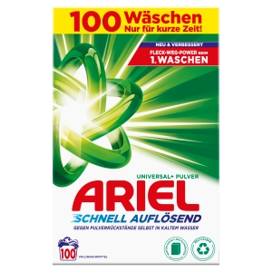 Ariel prášok Universal Plus 5.5kg/100PD