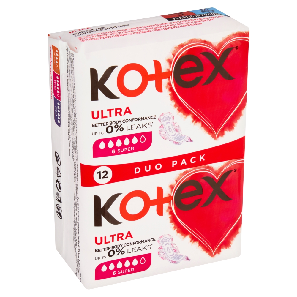 Kotex vložky (12ks/fol) DUO ultra super