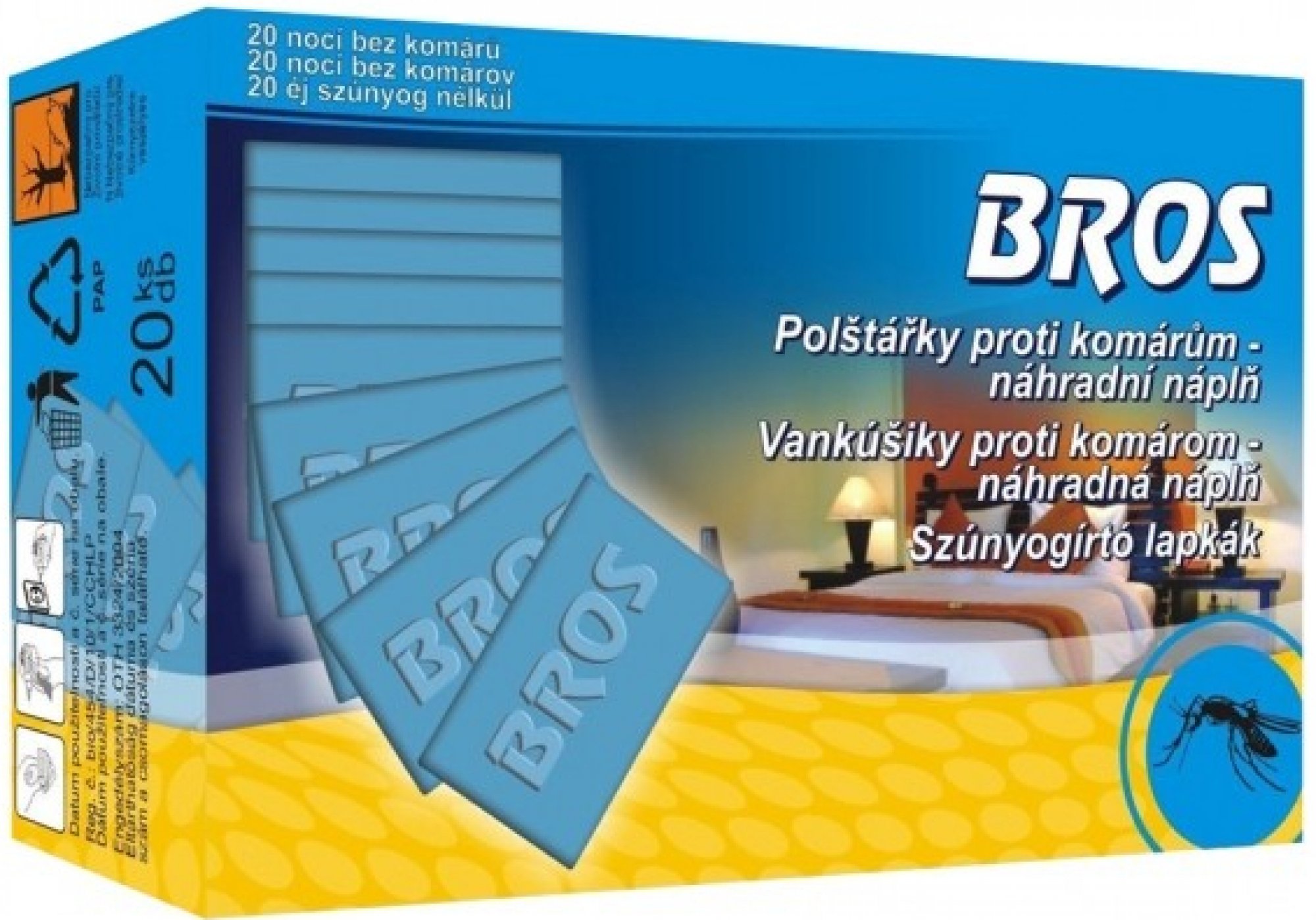 S.C. Johnson Náplň BROS vankúšiky do odparovača proti komárom 20ks