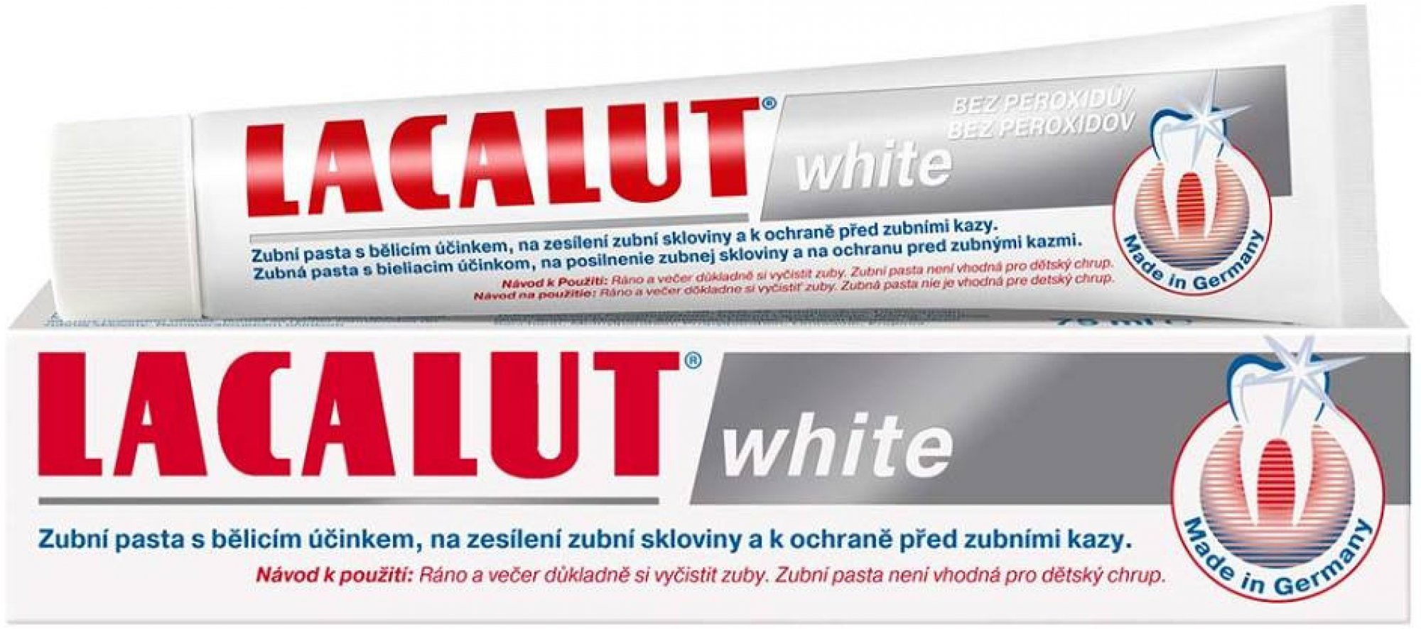 Lacalut White alpenminze zubná pasta 75 ml
