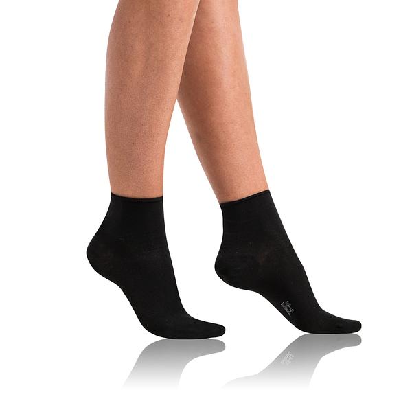GREEN ECOSMART COMFORT SOCKS - Dámske ponožky z bio bavlny s netlačiacim lemom - čierna 35 - 38