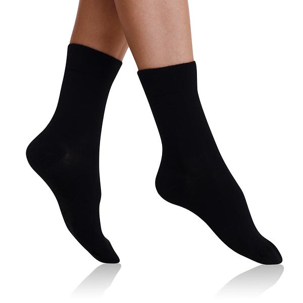 COTTON MAXX LADIES SOCKS - Dámske bavlnené ponožky - čierna 39 - 42