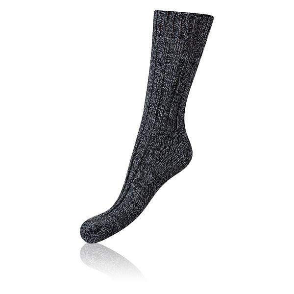 NORWEGIAN STYLE SOCKS - Zimné unisex ponožky - čierna 35 - 38