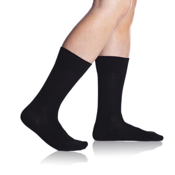 BAMBUS COMFORT SOCKS - Bambusové klasické pánske ponožky - čierna 39 - 42