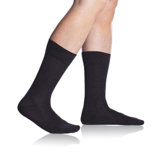 BAMBUS COMFORT SOCKS - Bambusové klasické pánske ponožky - šedá 43 - 46