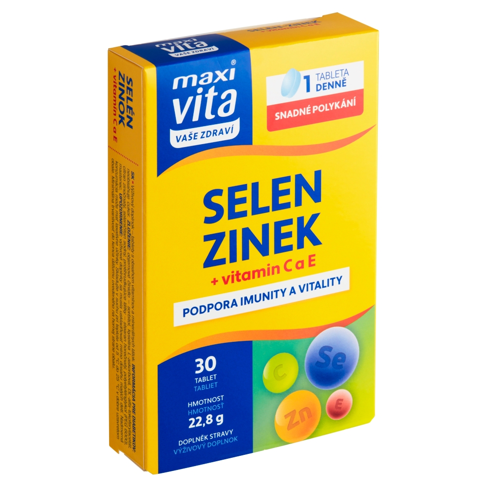 Maxi Vita Selén zinok+vit CE(30ks/kra)