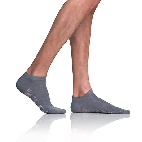 BAMBUS AIR IN-SHOE SOCKS - Krátke pánske bambusové ponožky - šedá 39 - 42