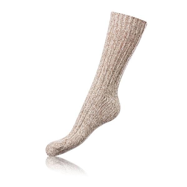 NORWEGIAN STYLE SOCKS - Zimné unisex ponožky - béžová 35 - 38