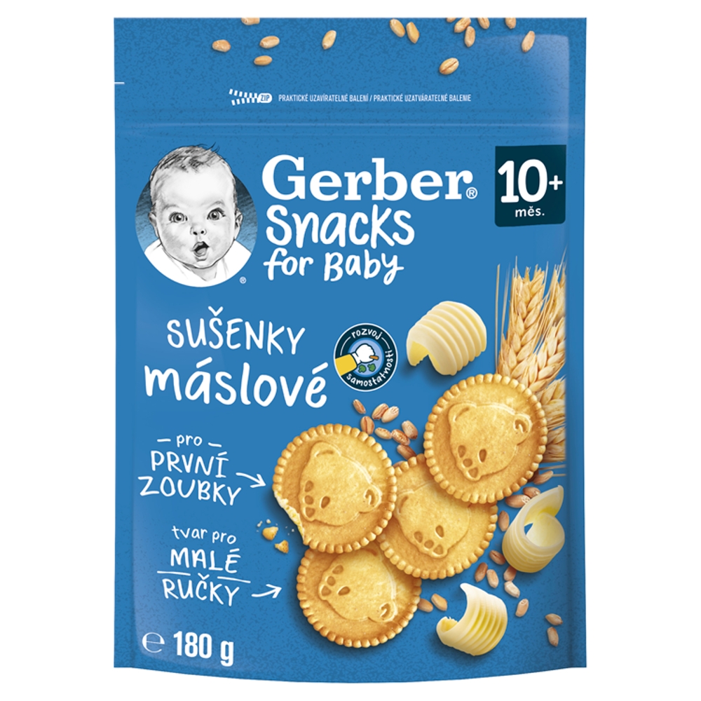 GERBER Snacks sušienky 180g maslové