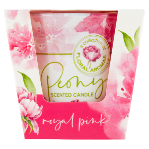 Sviečka 115g sklo Peony Royal pink