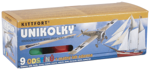 Unikolky modelár.farby sada 9+1 lak mat