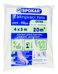 Zakrývacia fólia 4m x 5m LDPE 40my