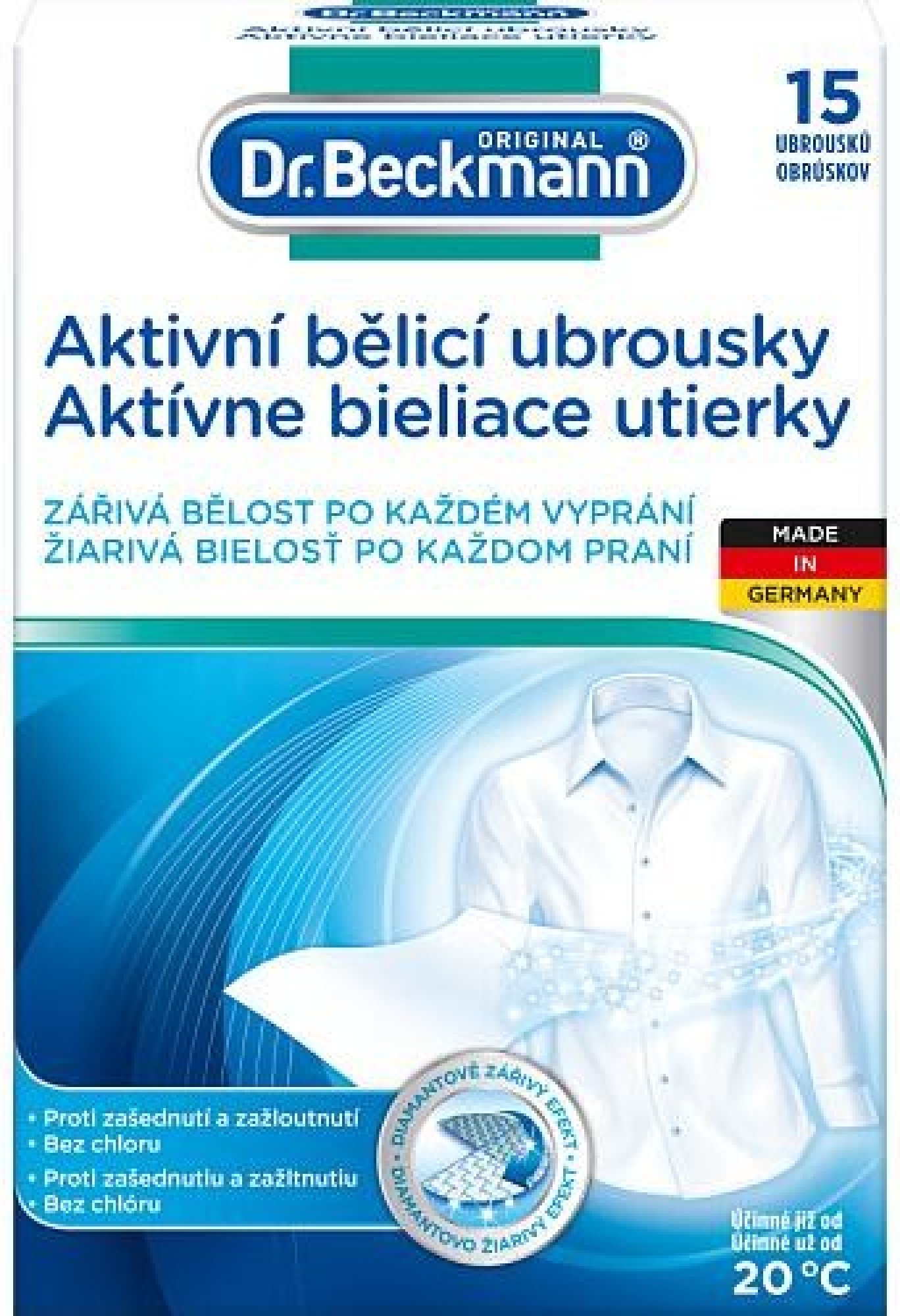 Dr Beckmann aktívne bieliace utierky 15 ks