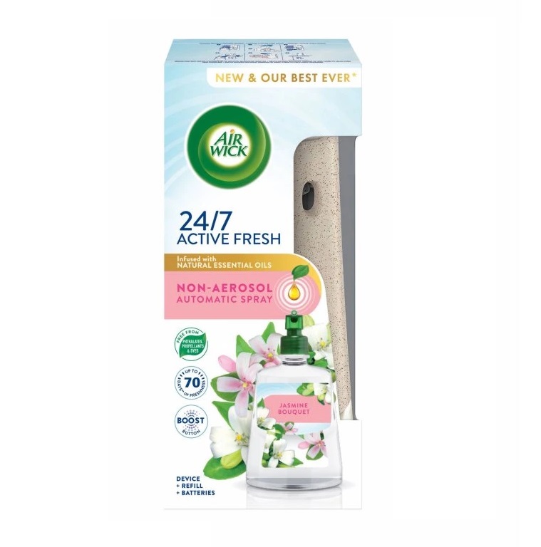 Air Wick Active Fresh difúzor + náplň 228ml Jazmínové kvety