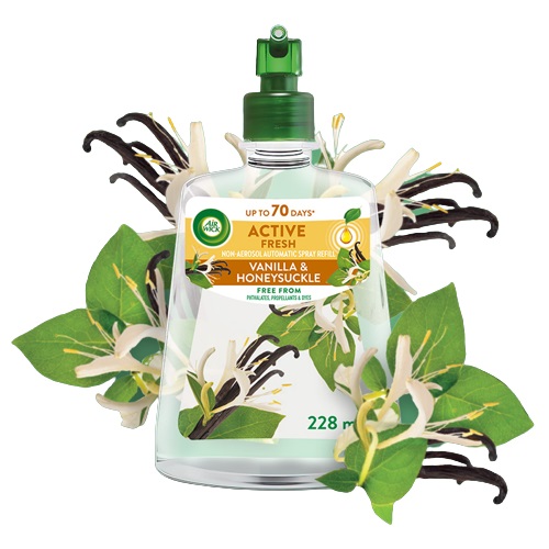 Air Wick Active Fresh náplň 228ml Vanilka & Zimolez