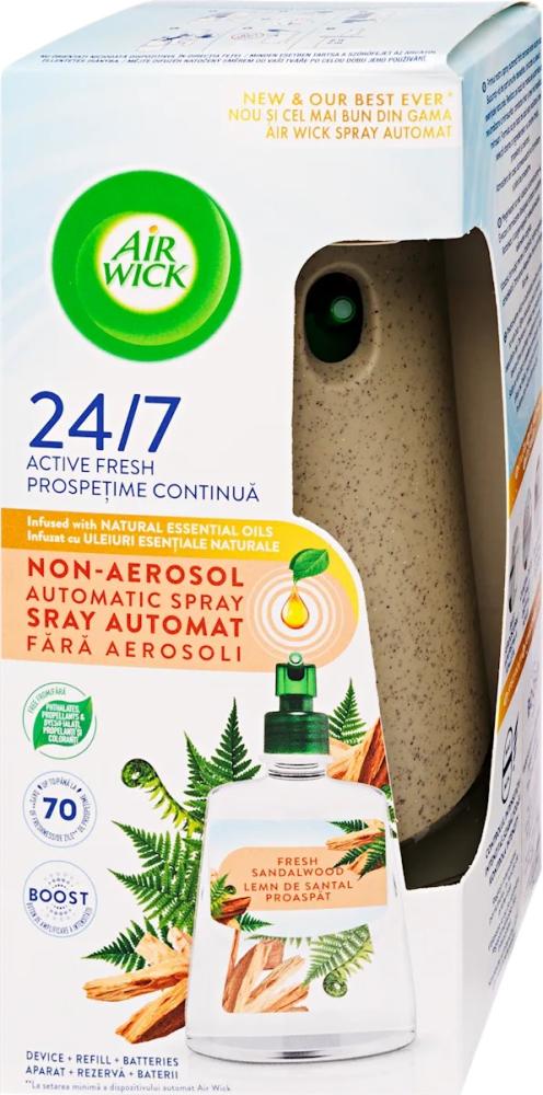Air Wick Active Fresh difúzor + náplň 228ml Santalové drevo