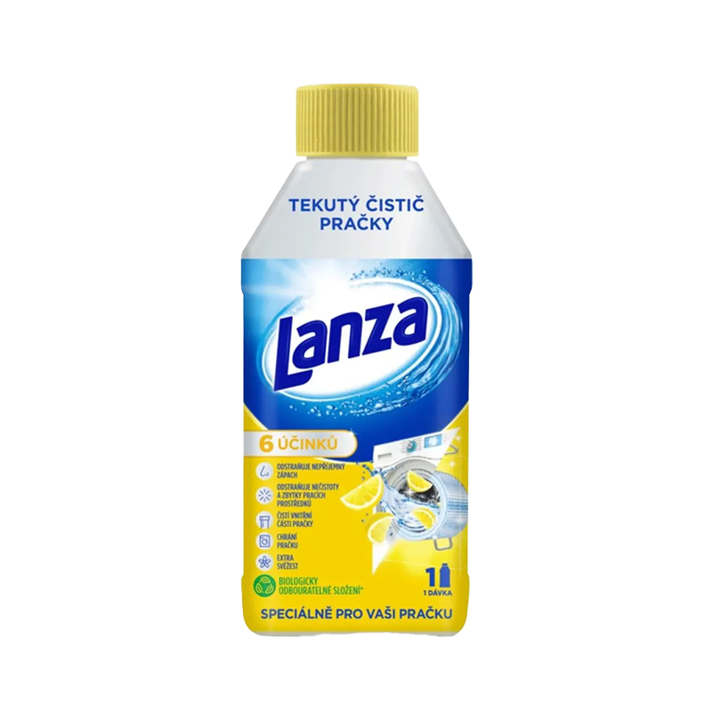 LANZA Tekutý čistič práčky 250ml Lemon