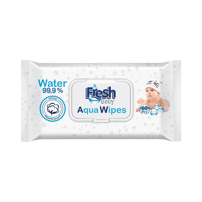 Fresh Baby Vlhčené obrúsky 60ks Cotton 99% Water 18+6gráti