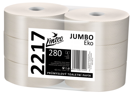 Linteo JUMBO EKO 280 1vr. sivý recykl, 255m (6ks)