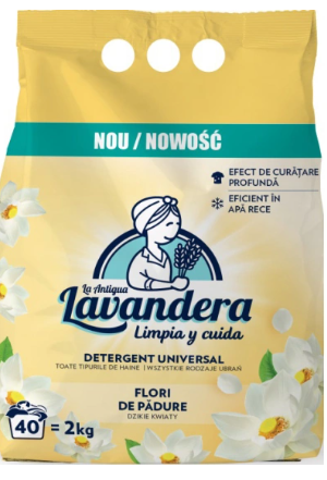 Lavandera divoké kvety prací prášok 2 kg, 40 dávok