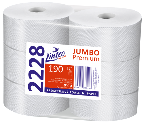 Linteo JUMBO Premium 190 2vr. celulóza, 110m (6ks)