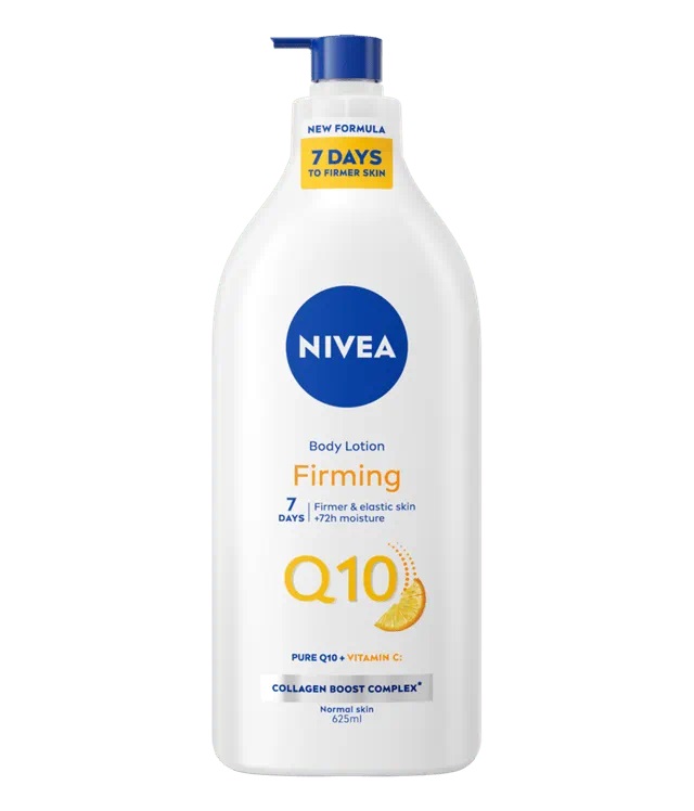Nivea Telové mlieko 625ml Q10+Vit.C Spevňujúce PUMPA