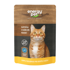 Energy Pet vrecko mačka 100g kura kúsky