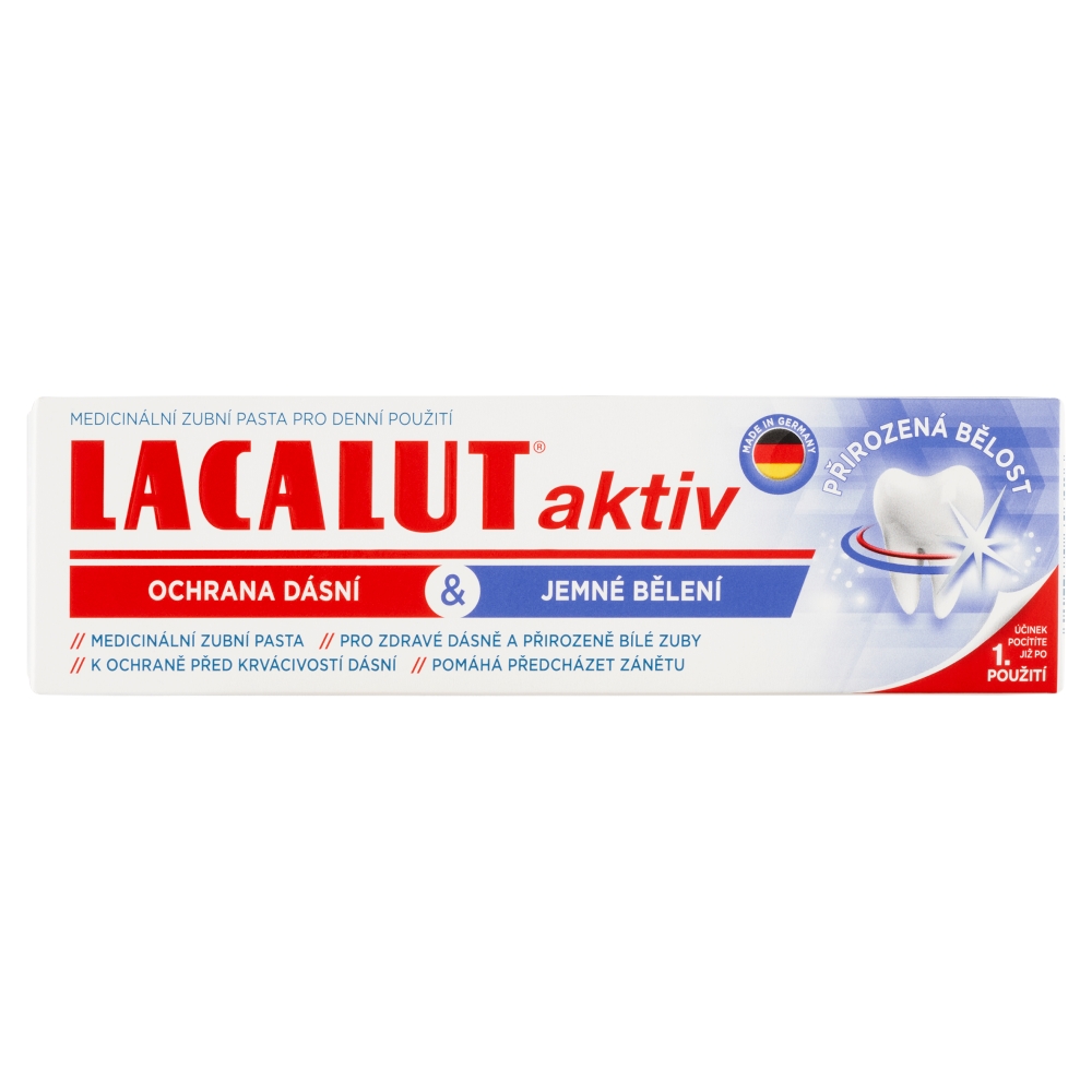 Lacalut aktív zubná pasta ochrana ďasien & jemné bielenie 75 ml