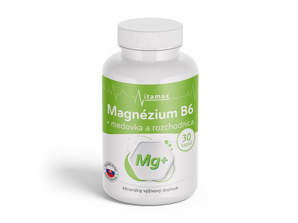 Vitamax Magnesium B6 + medovka a rozchodnice 30 kapsúl