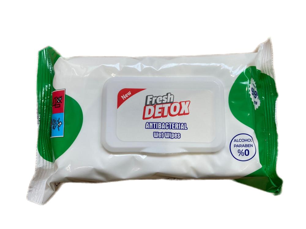 Antibakteriálne Fresh Detox vlhčené obrúsky 80 Borovica