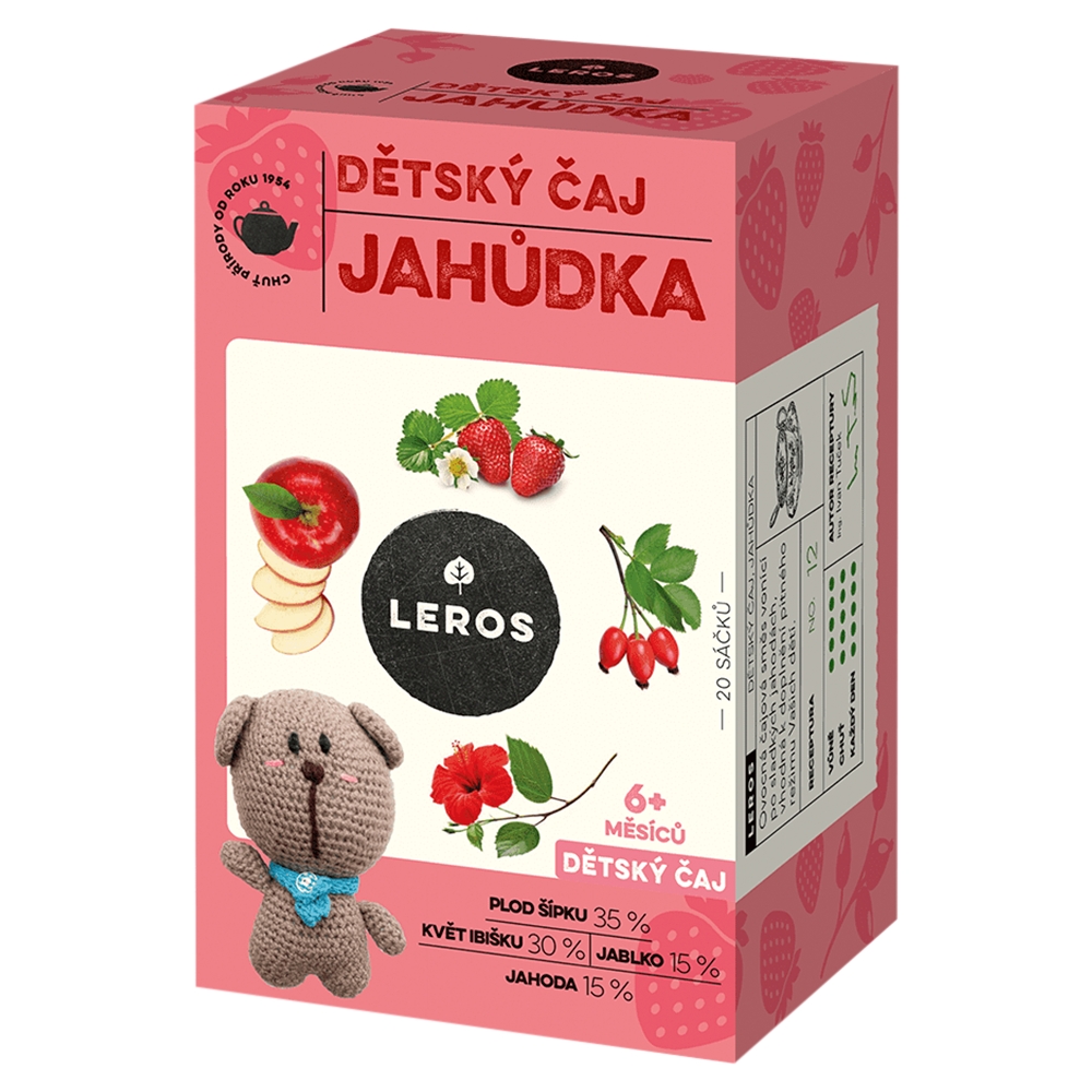 LEROS detský čaj (20x2g/kra) jahôdka