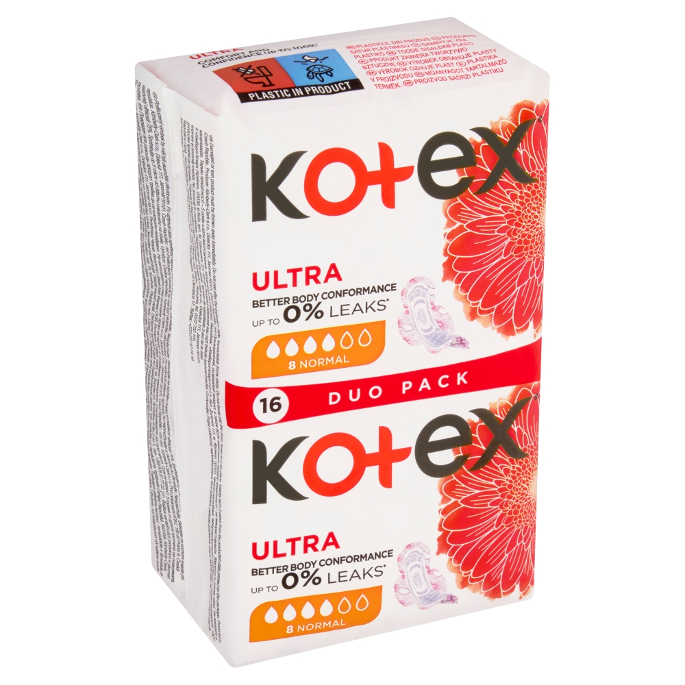 Kotex vložky (16ks/fol) DUO ultra normal