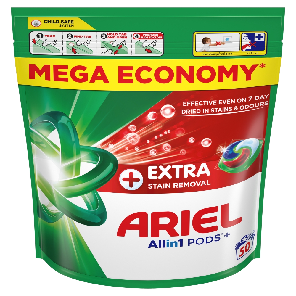 Ariel Plus kapsule Extra Clean vrecko 50ks