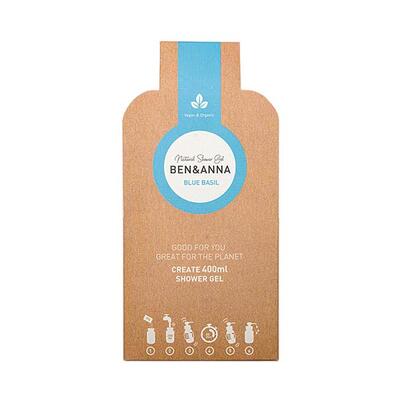 BEN&ANNA Sprchový gél v zrniečkach BLUE BASIL, 2 × 20 g (2 x 200ml)