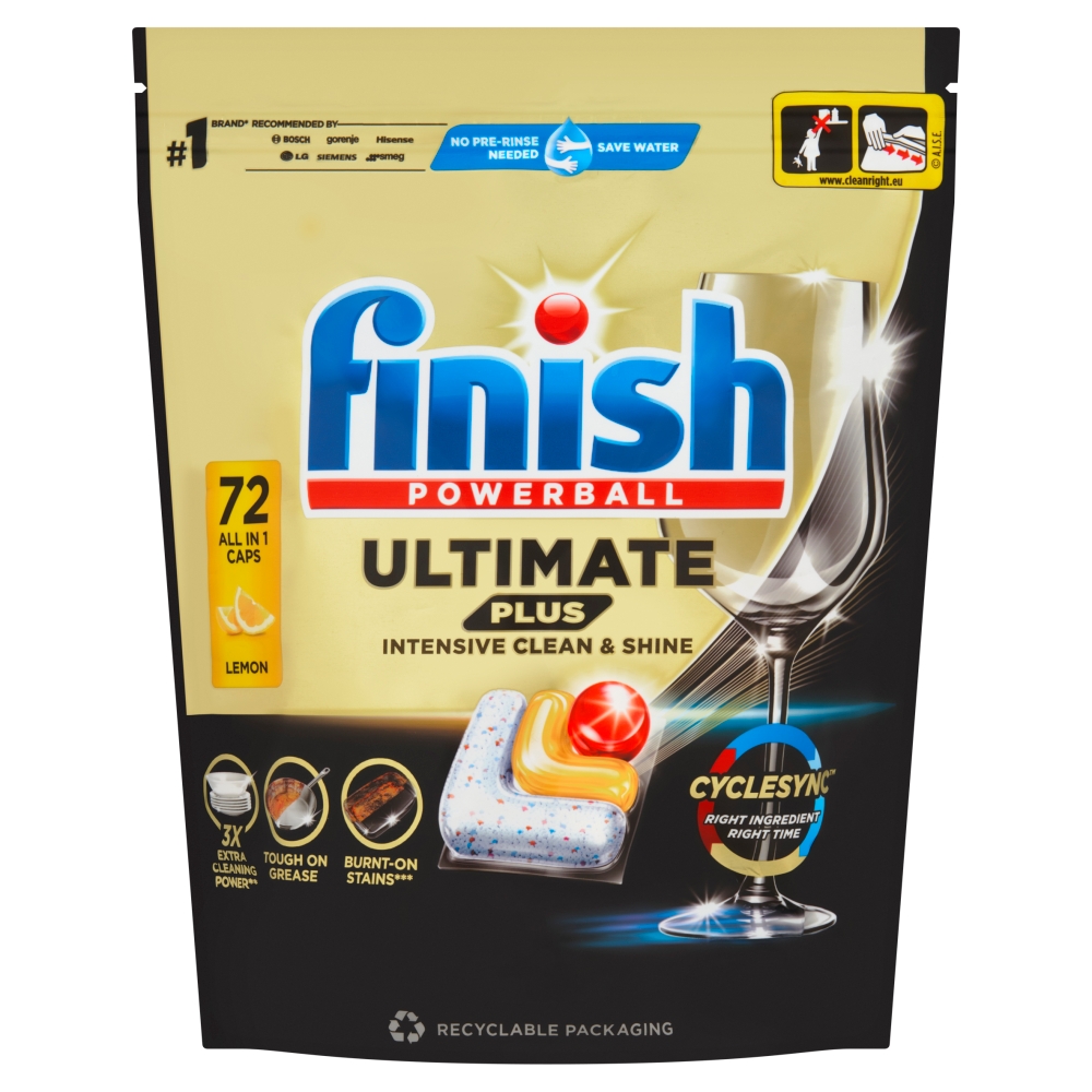 Finish Ultimate PLUS lemon kapsule do umývačky riadu 72 ks