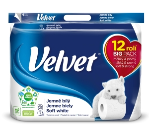 Velvet toaletný papier 3vrstvový (12ks/balenie) biela