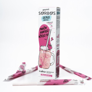 SORBOS jedlá slamky (16ks/kra) jahoda