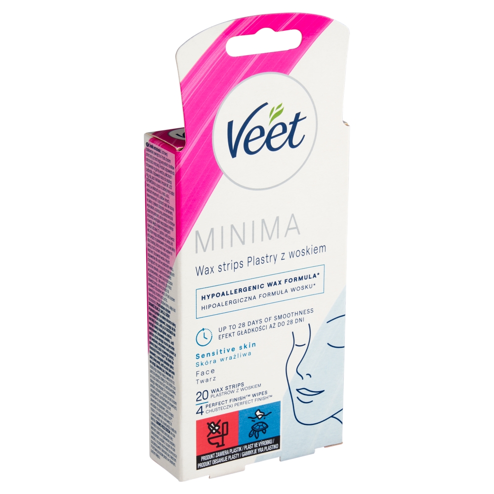 VEET Minima vosk pásky (20ks/kra) tvár