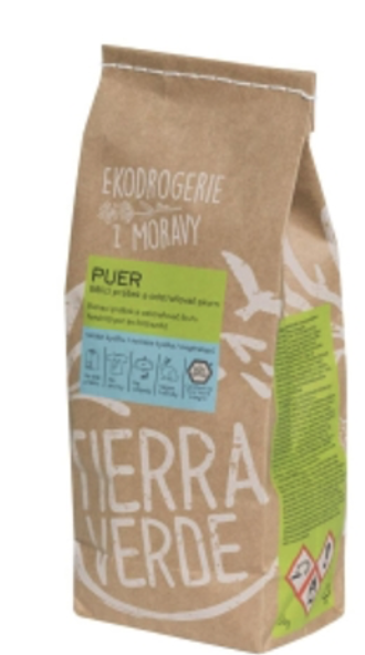 Tierra Verde Puer bieliaci prášok a odstraňovač škvŕn 1 kg vrecko