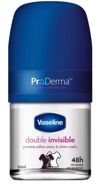 Vaseline Double Invisible 48h anti-perspirant roll-on, 50 mL