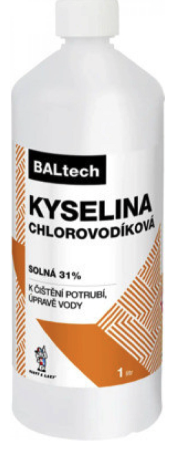Kyselina chlorovodíková 31% kyselina soľná 1 L ! Len pre osobný odber!!!