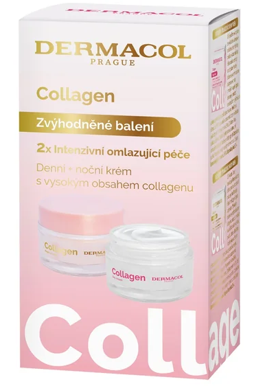 E-shop Dermacol Collagen+ denná pleťová starostlivosť Collagen+ Rejuvenating SPF10 50 ml + nočná pleťová starostlivosť Collagen+ Rejuvenating 50 ml darčeková sada